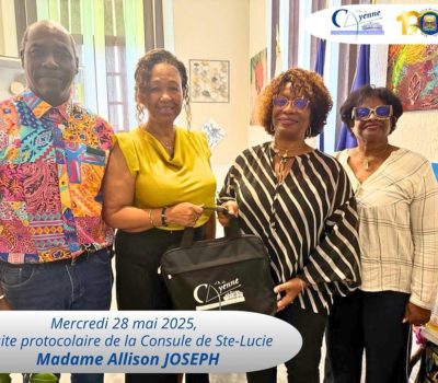 RÉCEPTION PROTOCOLAIRE d’Allison JOSEPH, Consule de Sainte-Lucie