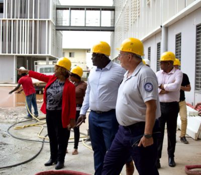 Visite de chantier, Hôtel de Police de Cayenne